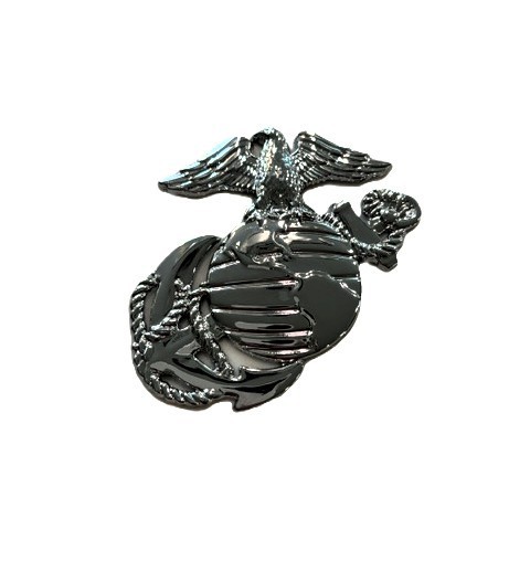 US Marine Corps USMC Metal Car Emblem -Eagle & Globe - Silver -FREE SHIPPING US Marine Corps USMC Metal Car Emblem -Eagle & Globe - Silver -FREE SHIPPING