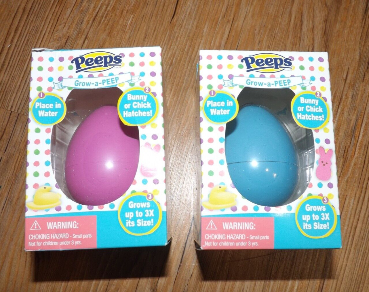 NEW LOT of 2 PEEPS GROW IN WATER toys mystery bunny or chick