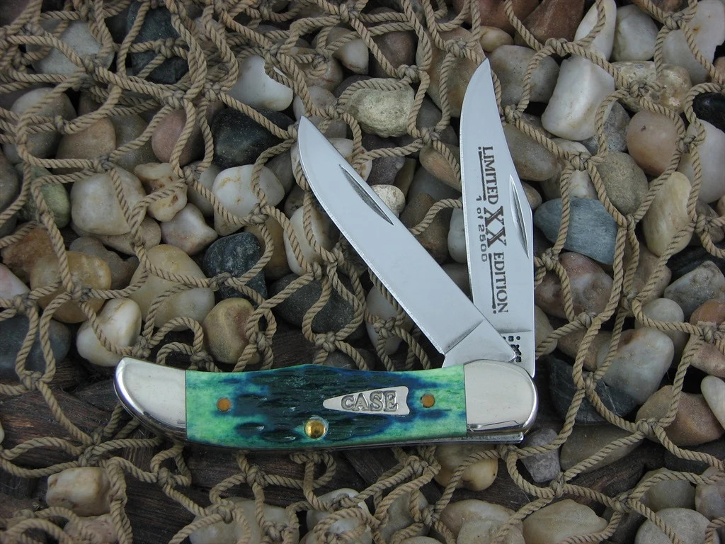 Case XX 2001 Kentucky Bluegrass Bone Pocket Hunter TruSharp steel TH62165 10074