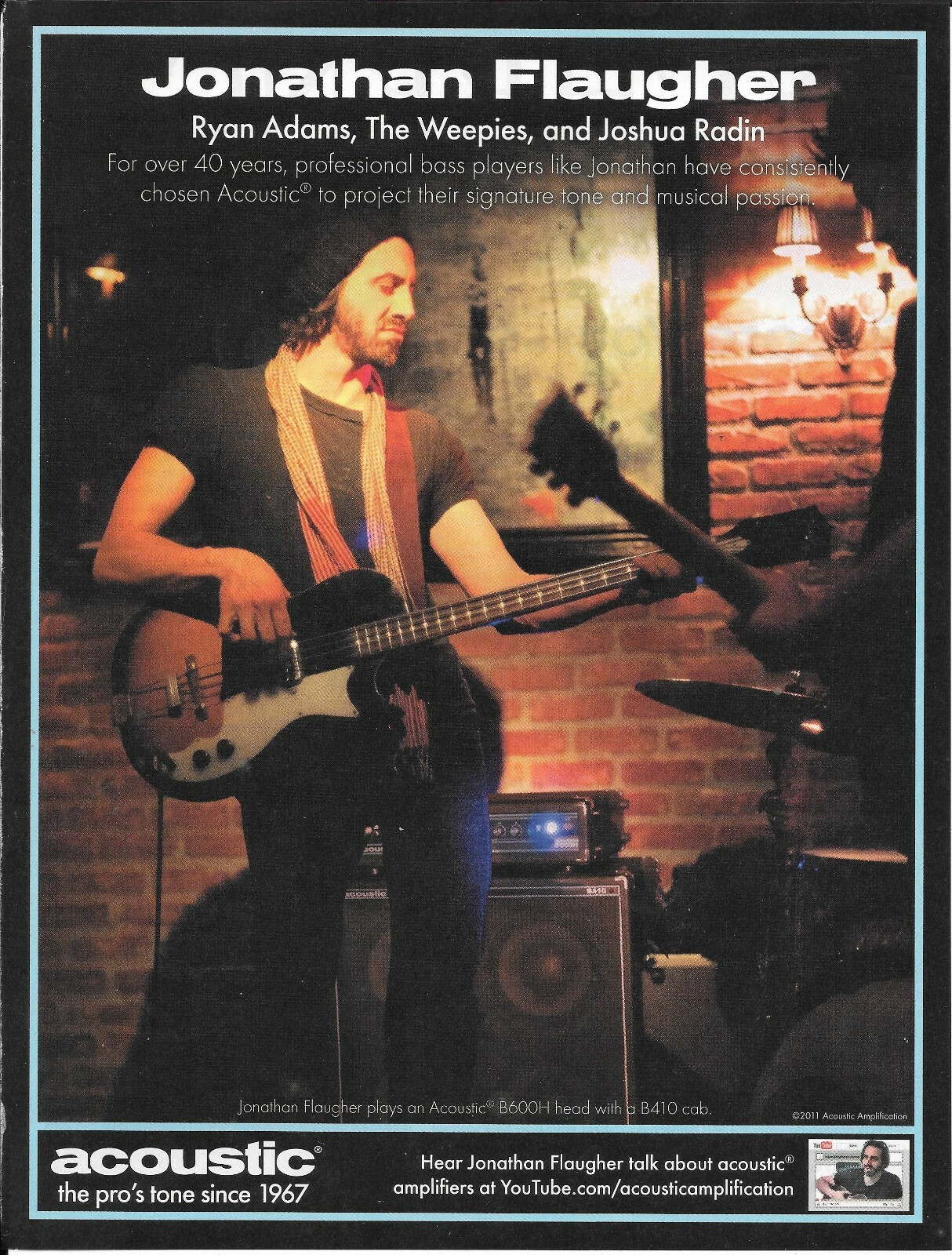 ACOUSTIC AMPS - JONATHAN FLAUGHER - 2011 Print Advertisement ACOUSTIC AMPS - JONATHAN FLAUGHER - 2011 Print Advertisement