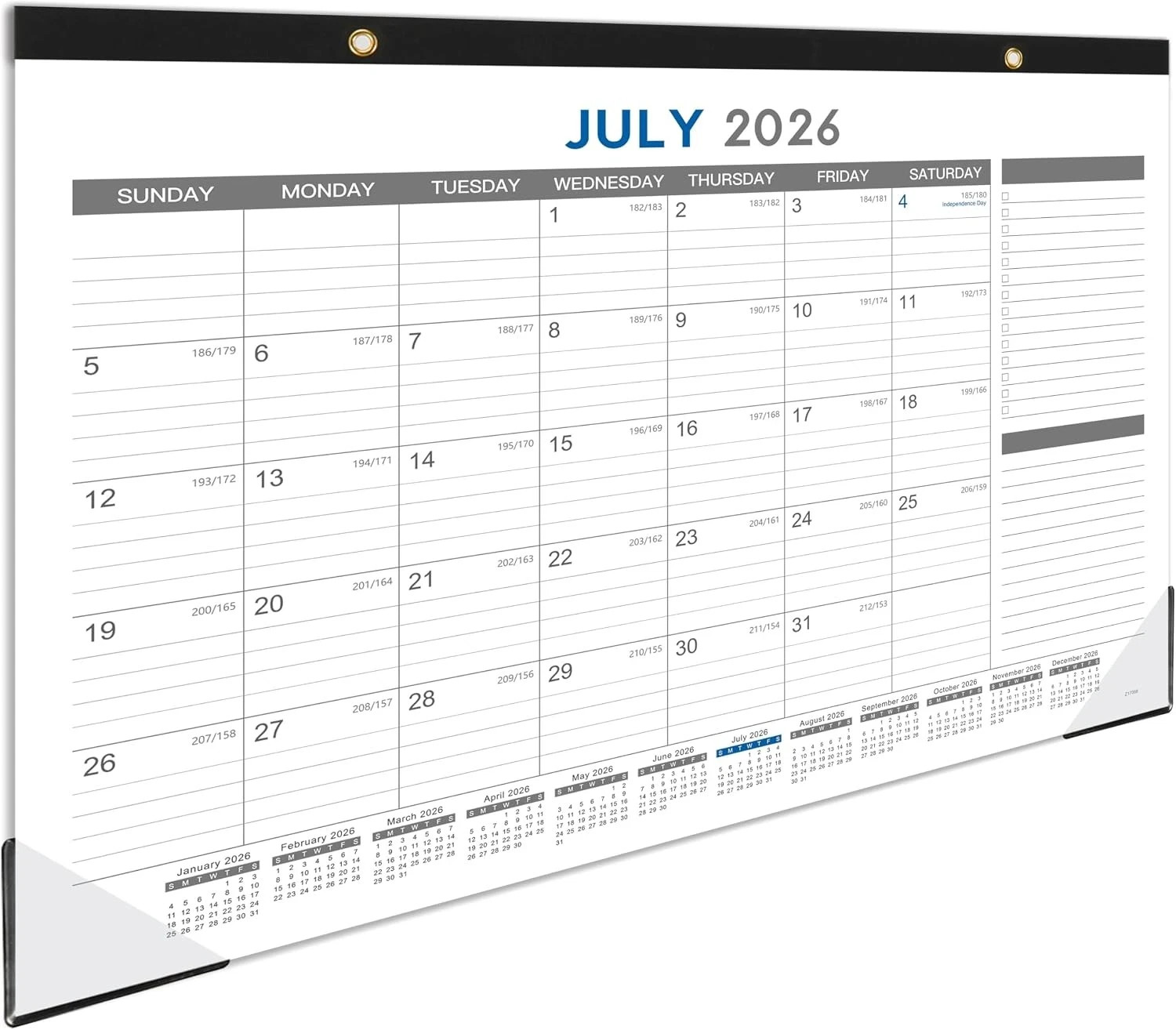 2026-2027 Desk Calendar - 18 Month Desk 2026-2027 Desk Calendar 12" x 17" Black 2026-2027 Desk Calendar - 18 Month Desk 2026-2027 Desk Calendar 12" x 17" Black