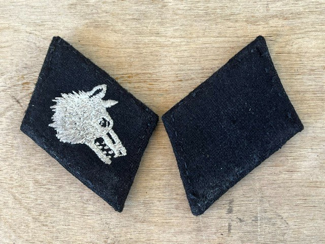 WW2 German Ostturkischer Waffen-Verband Wolfs Head Elite Collar Tabs WW2 German Ostturkischer Waffen-Verband Wolfs Head Elite Collar Tabs