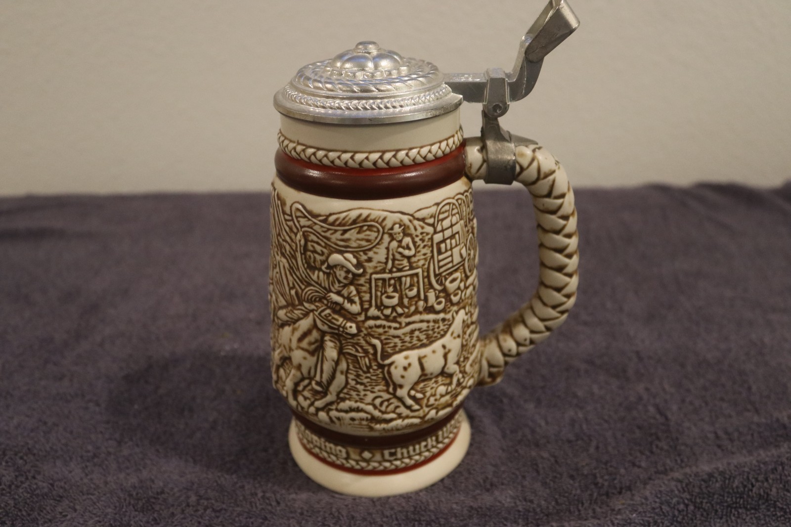 Vintage AVON 1980 Collectible Beer Stein Cowboy Western Limited Edition Unused