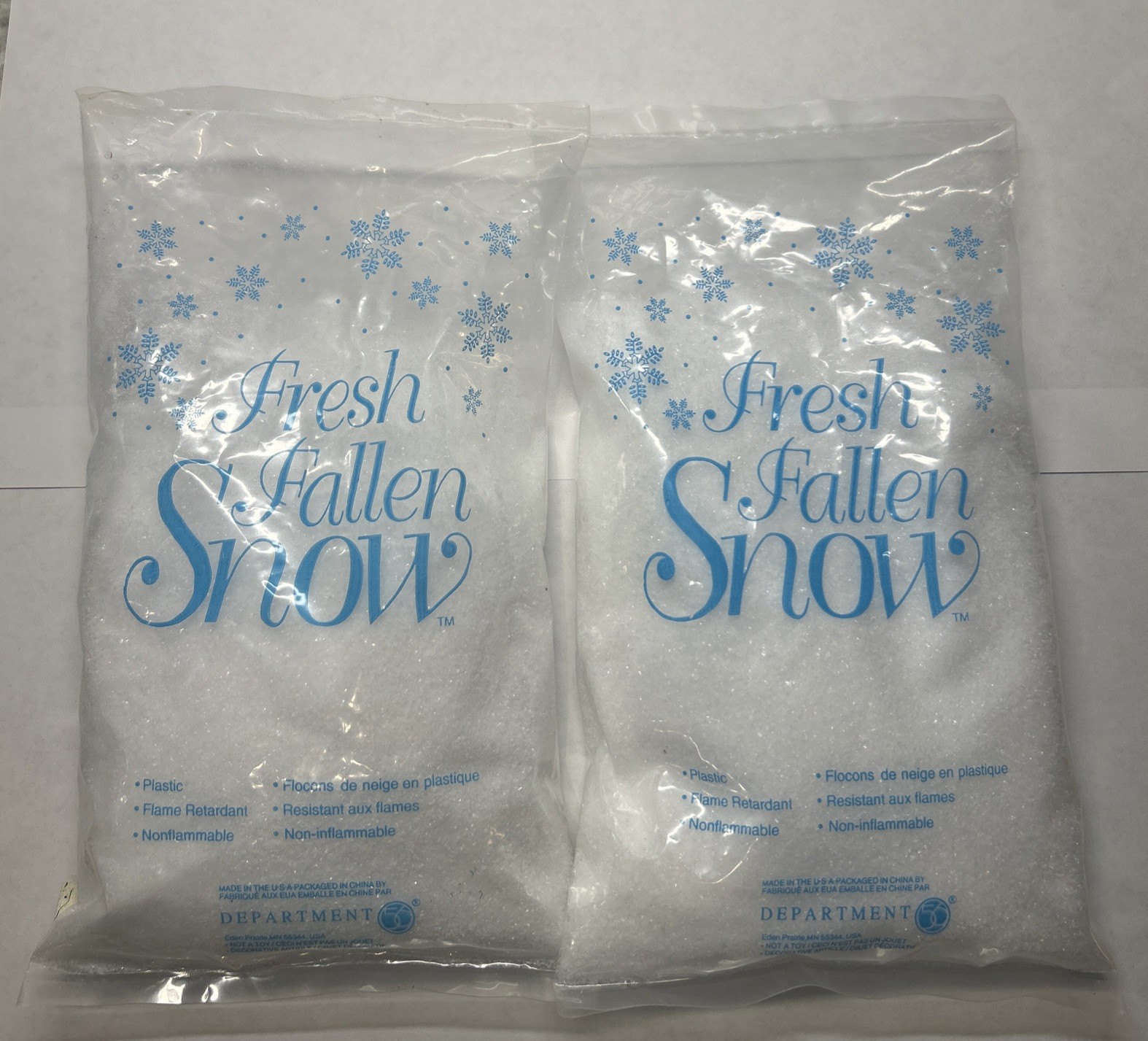 NEW Department 56 Fresh Fallen Snow Unopened 2 Bags Christmas Village Decor
