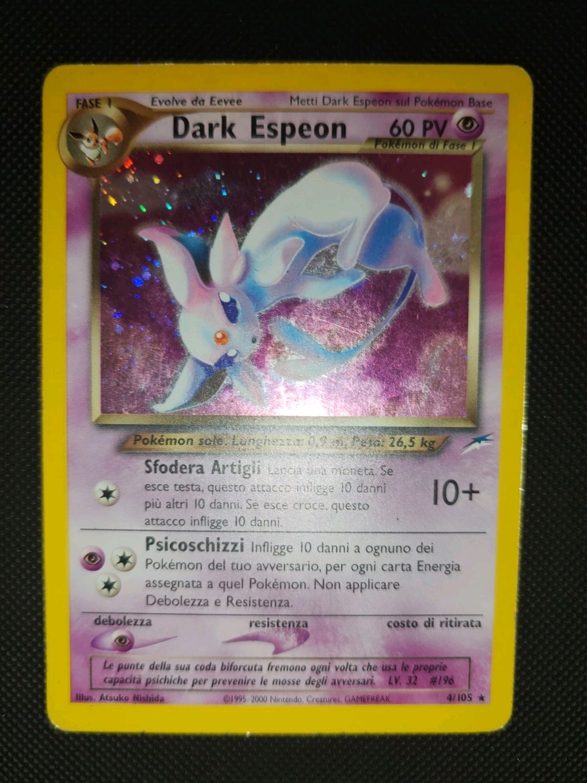 Nintendo Dark Espeon 4/105 neo destiny holo ita Nintendo Dark Espeon 4/105 neo destiny holo ita