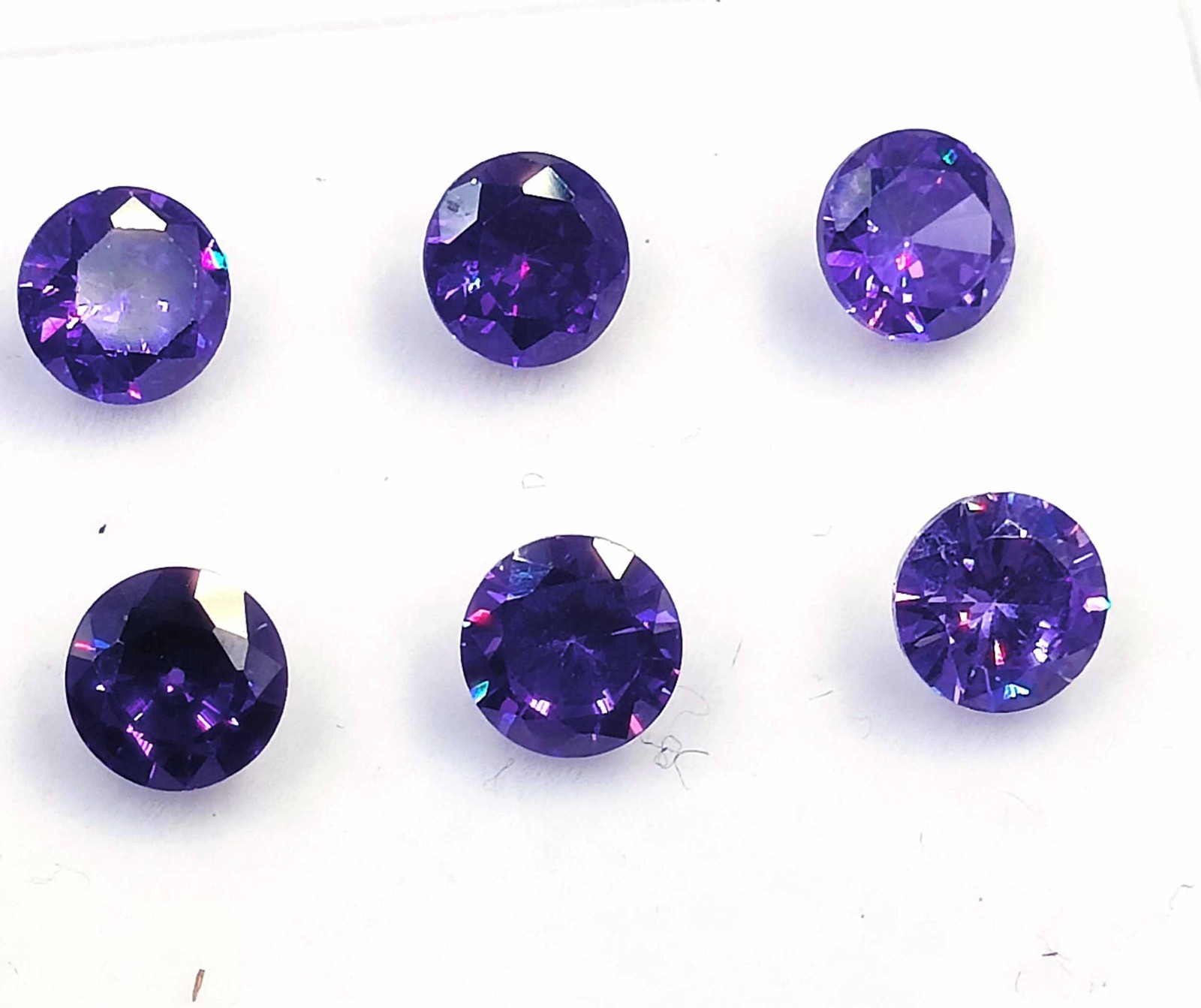6 PCS Natural Purple Sapphire Round Cut 6 x 4 mm Lot Certified Loose Gems 6GHB 6 PCS Natural Purple Sapphire Round Cut 6 x 4 mm Lot Certified Loose Gems 6GHB