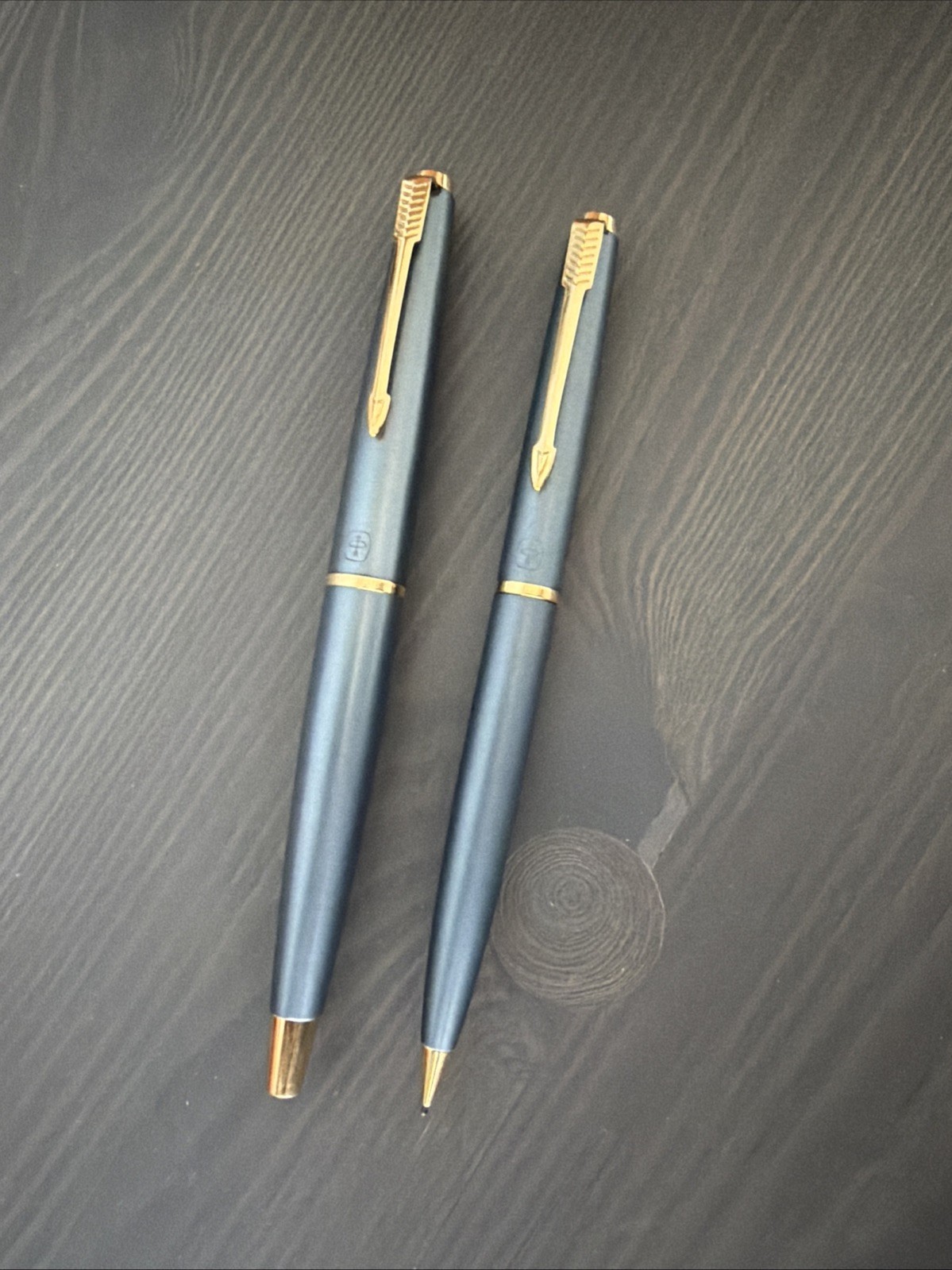 Parker 45 - 1960 Set Blue Fountain Pen & Parker Lead Pencil Un-inked