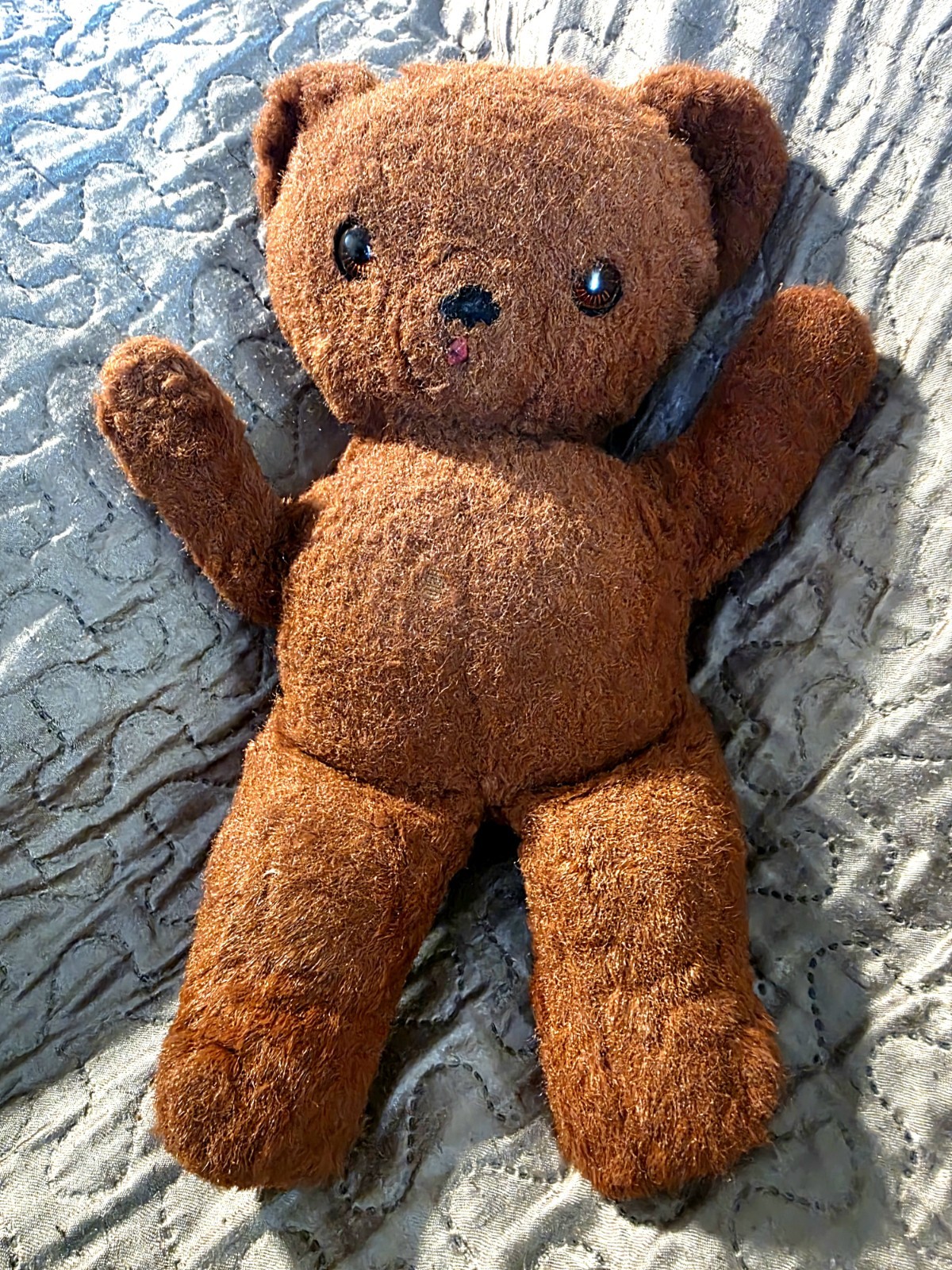 Vintage 1930s-40s Teddy Bear W Wind Up Music Box Inside