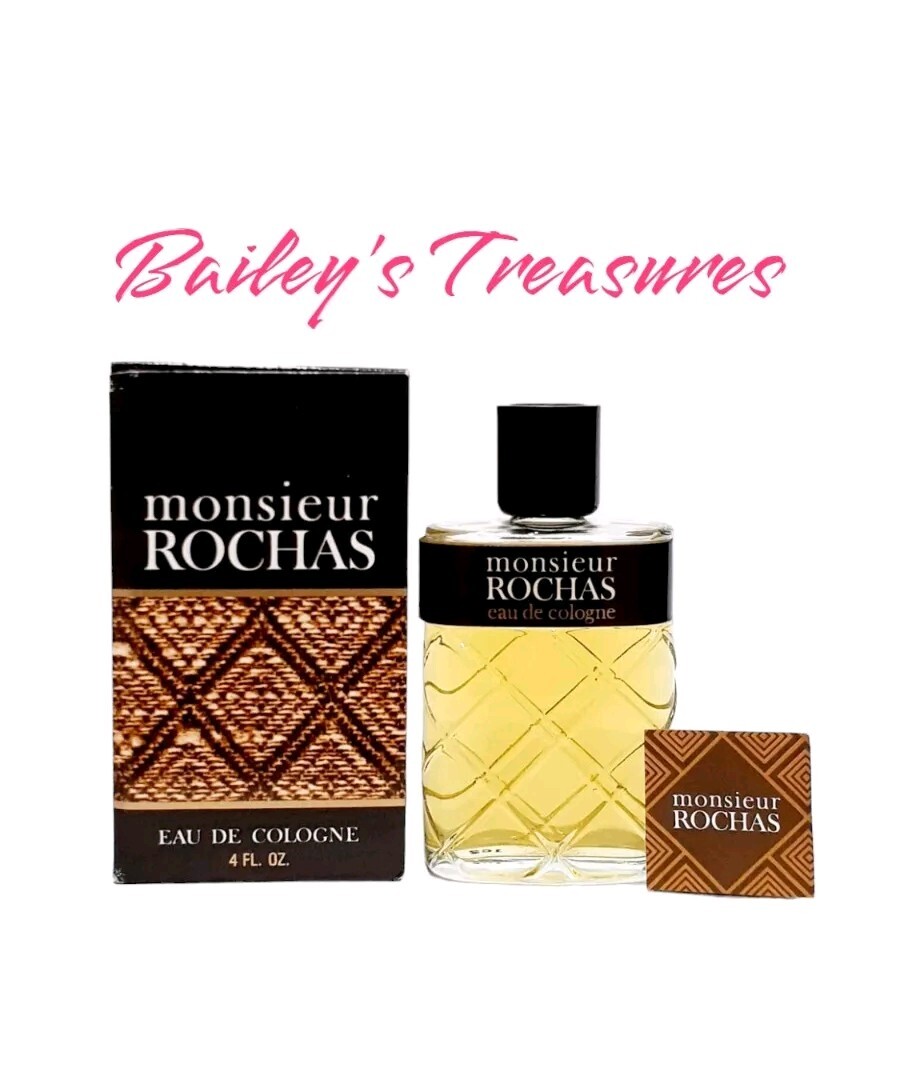 Vintage Monsieur Rochas 4 oz Eau de Cologne-SEE DESCRIPTION Vintage Monsieur Rochas 4 oz Eau de Cologne-SEE DESCRIPTION