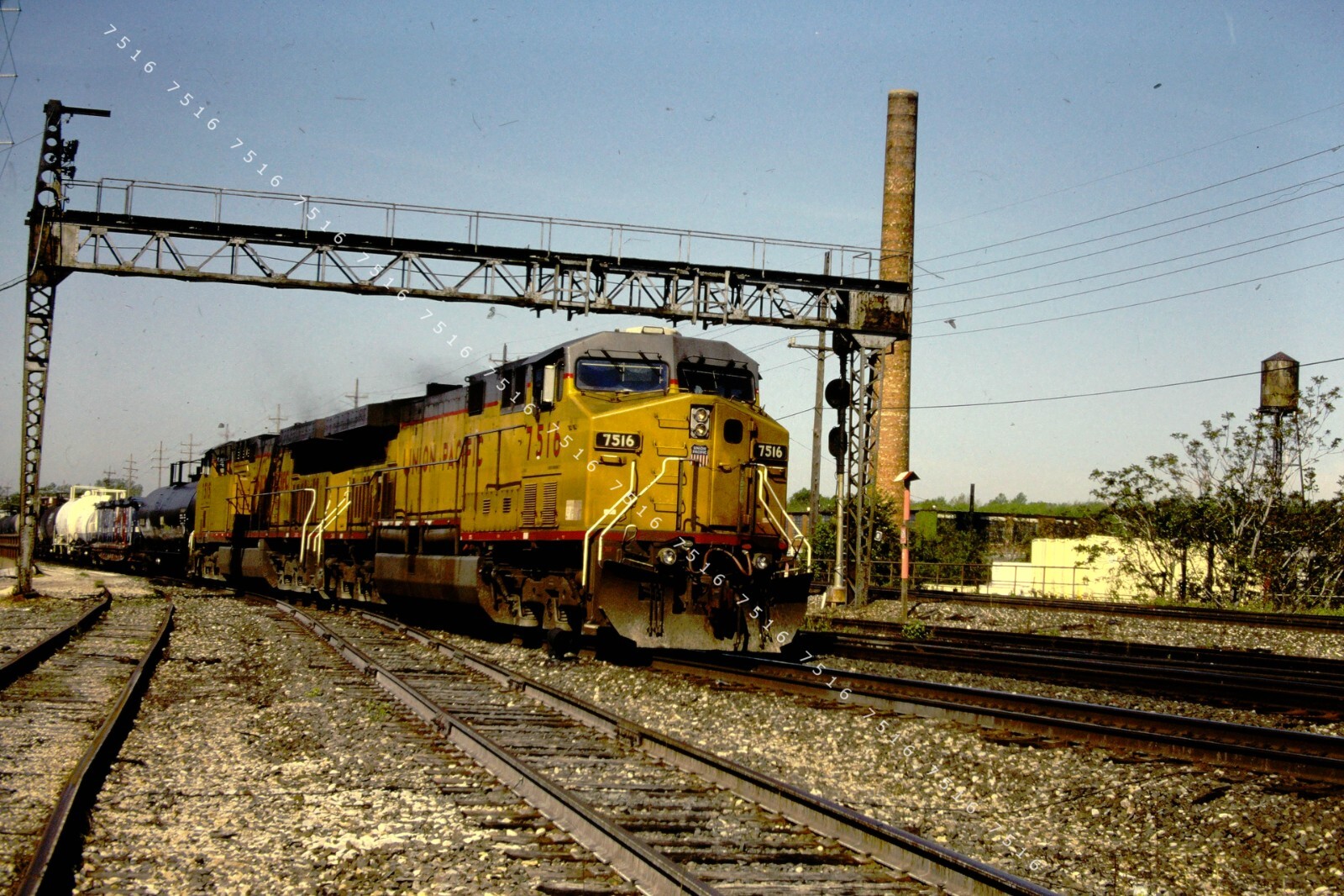 Union Pacific 7516 original slide UP Union Pacific 7516 original slide UP
