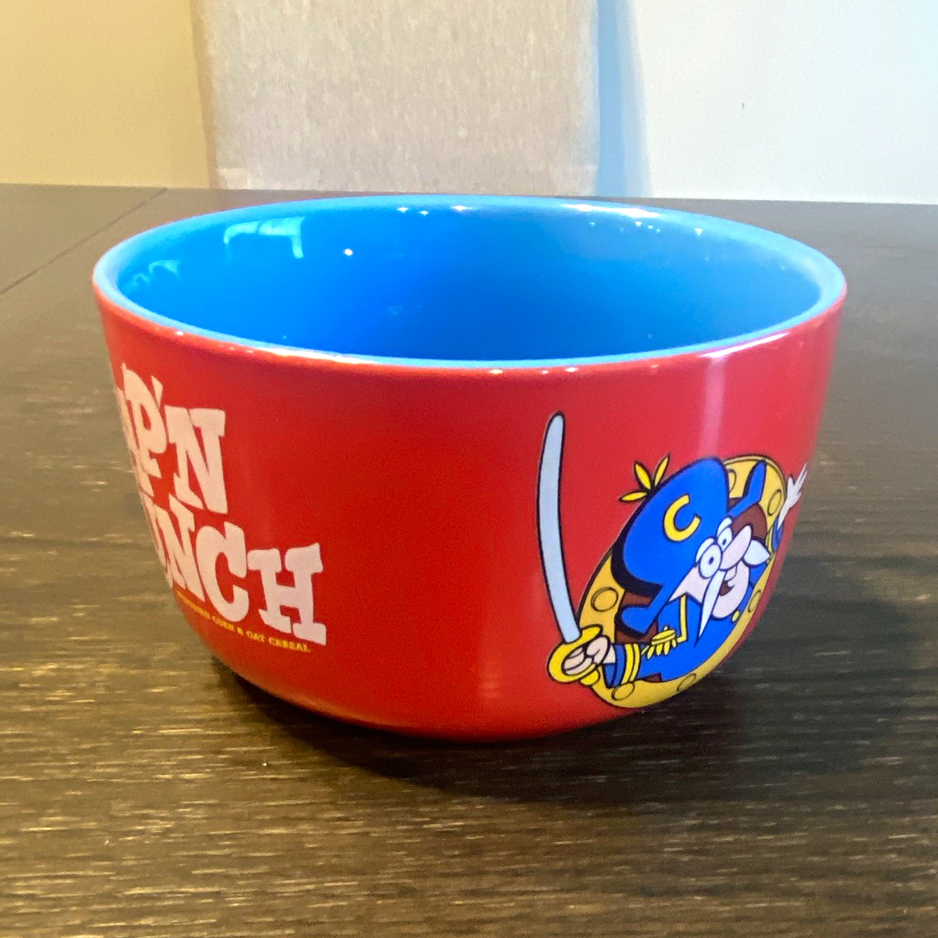 Vintage Quaker Cap’n Crunch Cereal Bowl Red with Blue Interior Vintage Quaker Cap’n Crunch Cereal Bowl Red with Blue Interior