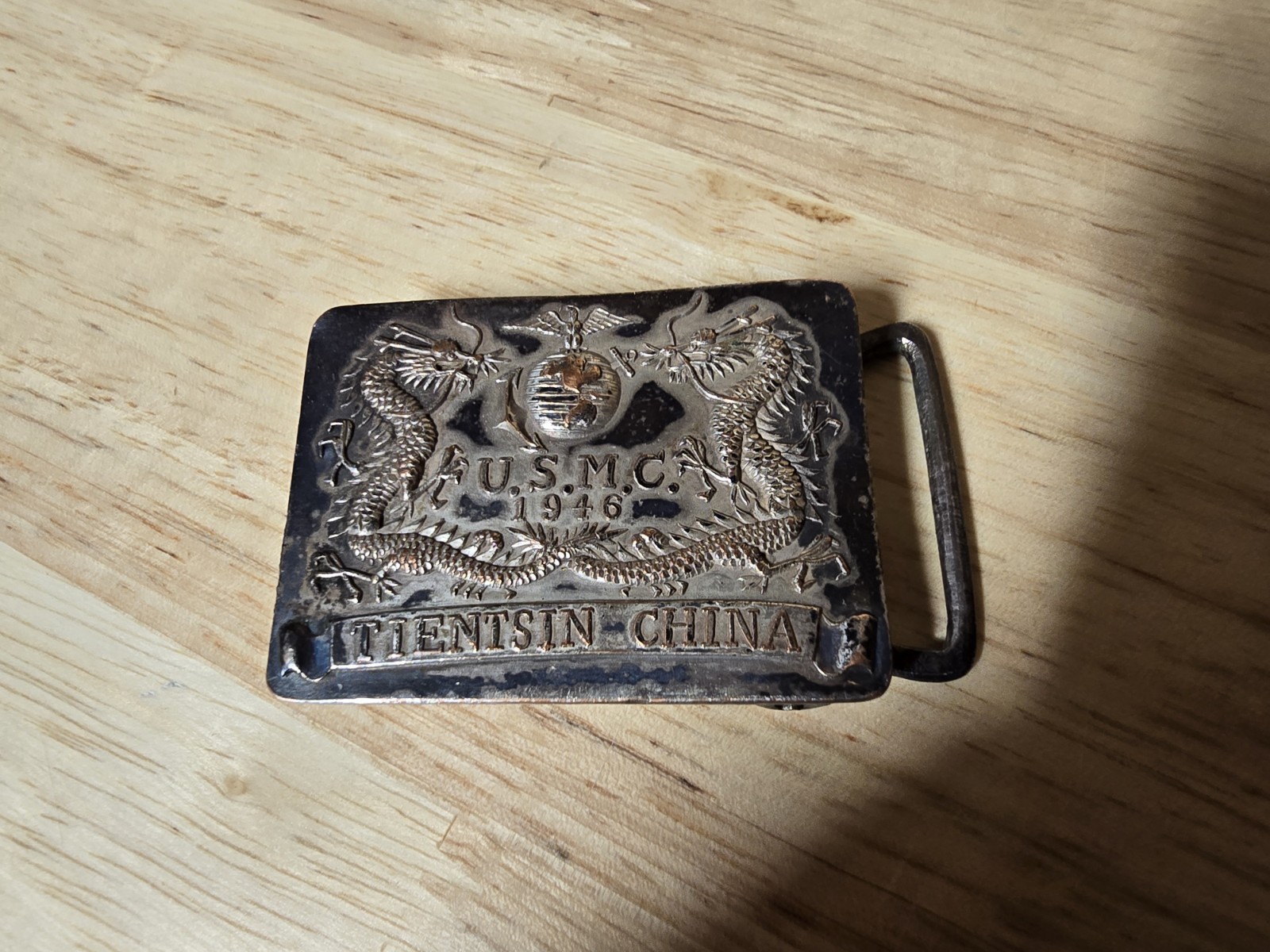 USMC Tientsin China 1946 Belt Buckle WW2 Marines USMC Tientsin China 1946 Belt Buckle WW2 Marines
