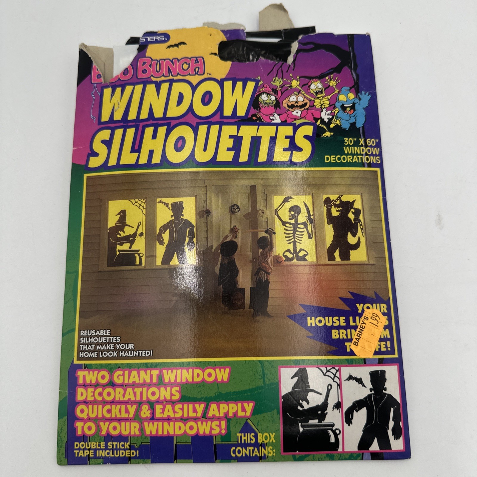 1993 BOO Bunch Haunted Vintage Window Silhouettes Decor 1993 BOO Bunch Haunted Vintage Window Silhouettes Decor