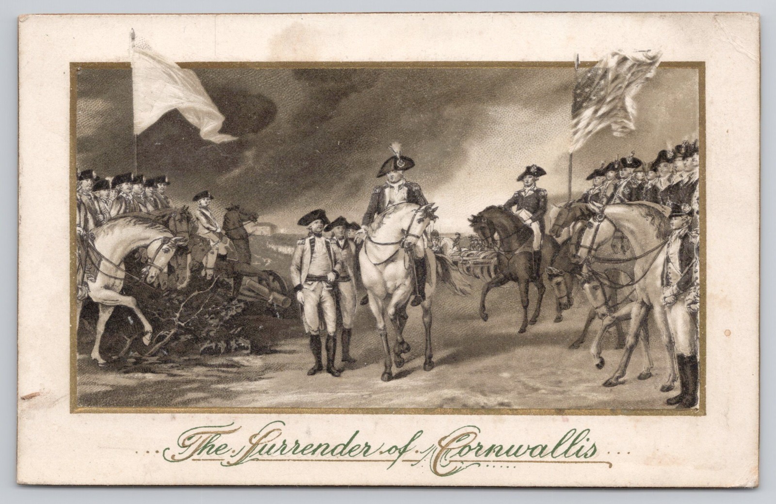 The Surrender of Cornwallis Postcard Yorktown Revolutionary War History