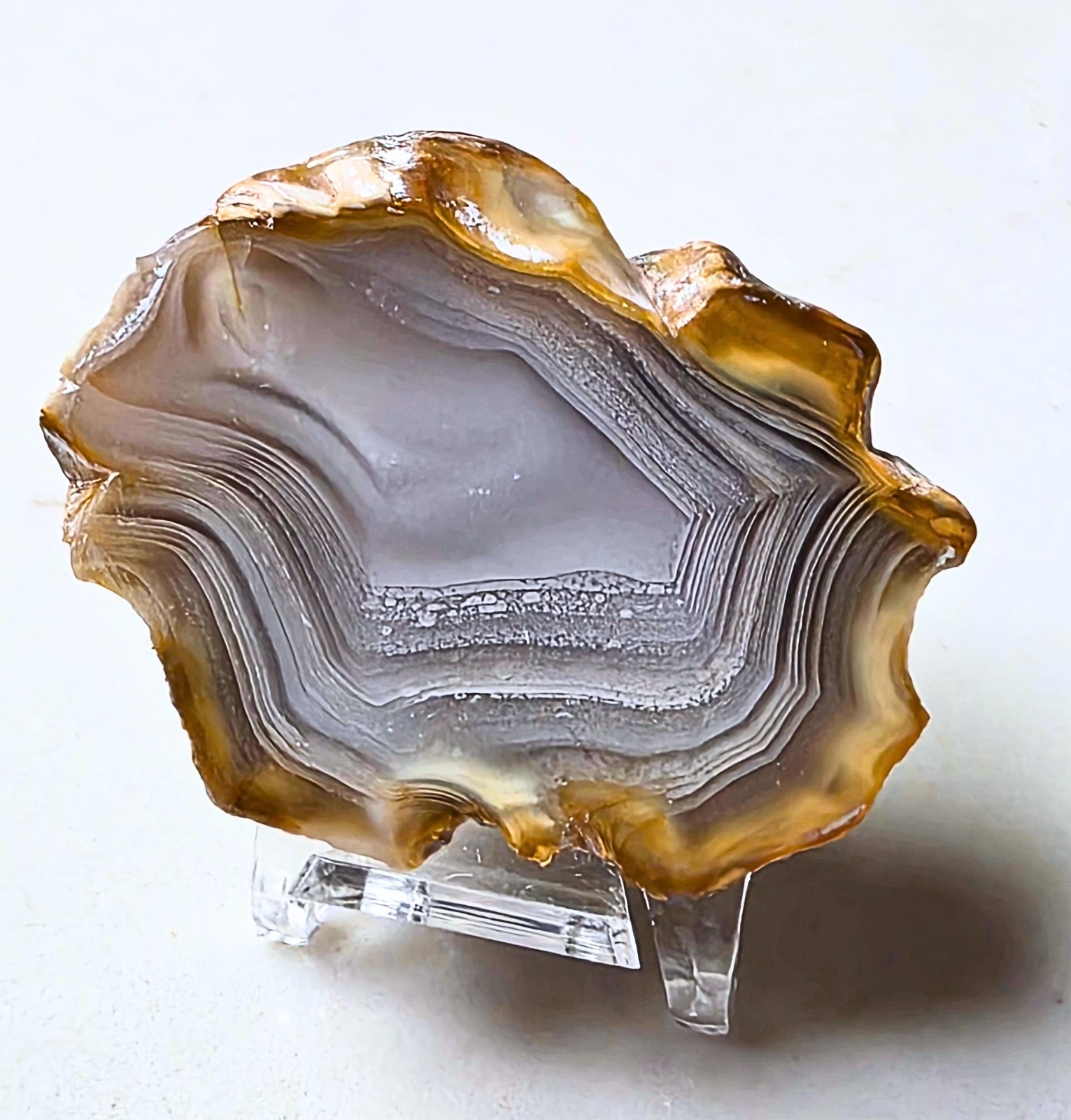 Polished Picacho Agate, 1.32 OZ Combined Shipping Great Banding Free Stand