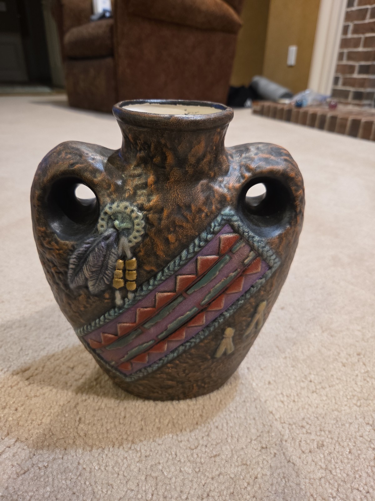 VTG Rare Southwest Pueblo Native American Style Jug Vase Home Collection 9” VTG Rare Southwest Pueblo Native American Style Jug Vase Home Collection 9”