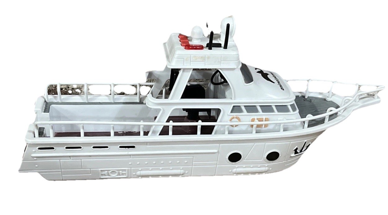 Animal Planet Shark 30TH WEEK RETURN TO ISLE OF JAWS BOAT-15"X4"X7"