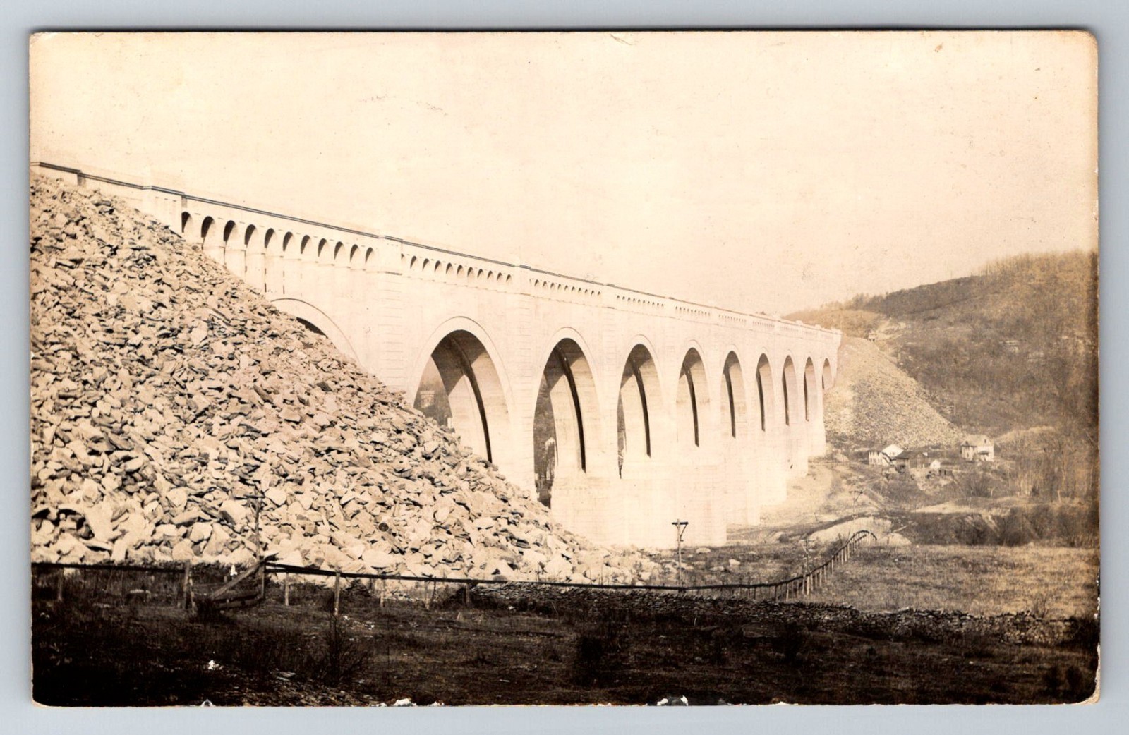 RPPC Postcard Pennsylvania PA Nicholson 1916 Tunkhannock Creek Viaduct Bridge RPPC Postcard Pennsylvania PA Nicholson 1916 Tunkhannock Creek Viaduct Bridge