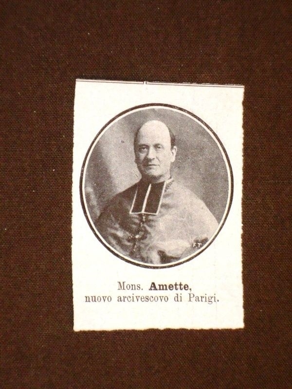 Monsignor Léon-Adolphe Amette of Douville in 1908 Archbishop of Paris