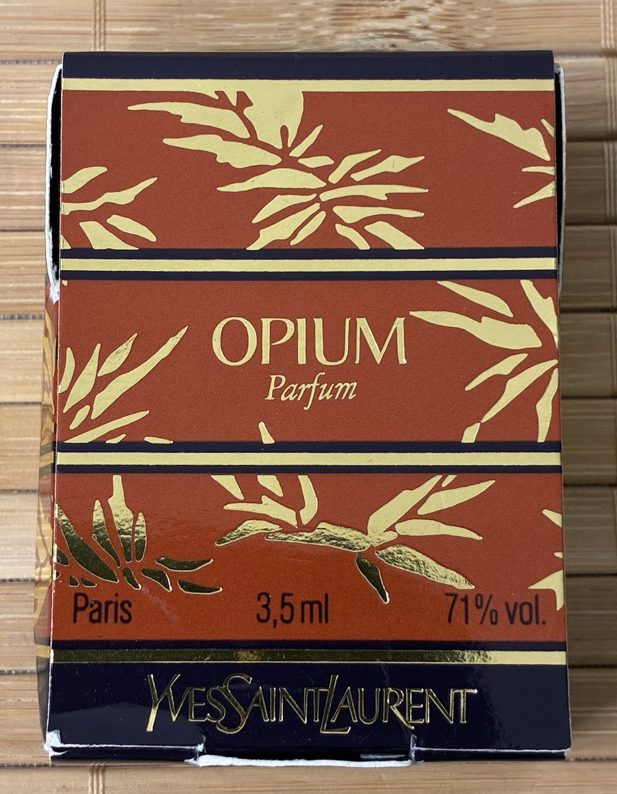 Vintage YSL Original 1980’s Formula Opium Pure Parfum 3.5ml Splash New, In Box.