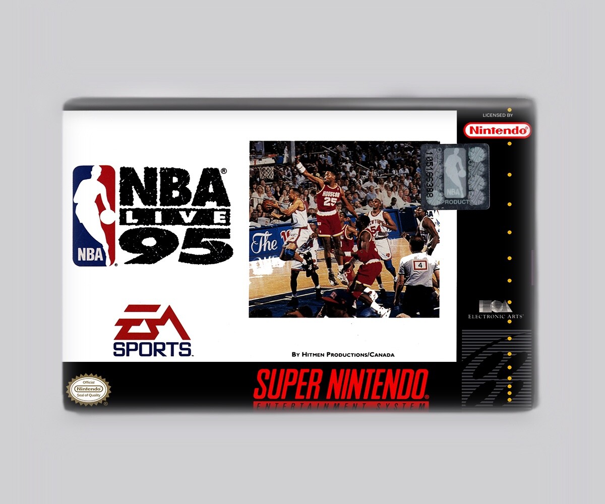 NBA LIVE 95 / SNES - 2"x3" FRIDGE MAGNET (retro super nintendo NBA LIVE 95 / SNES - 2"x3" FRIDGE MAGNET (retro super nintendo