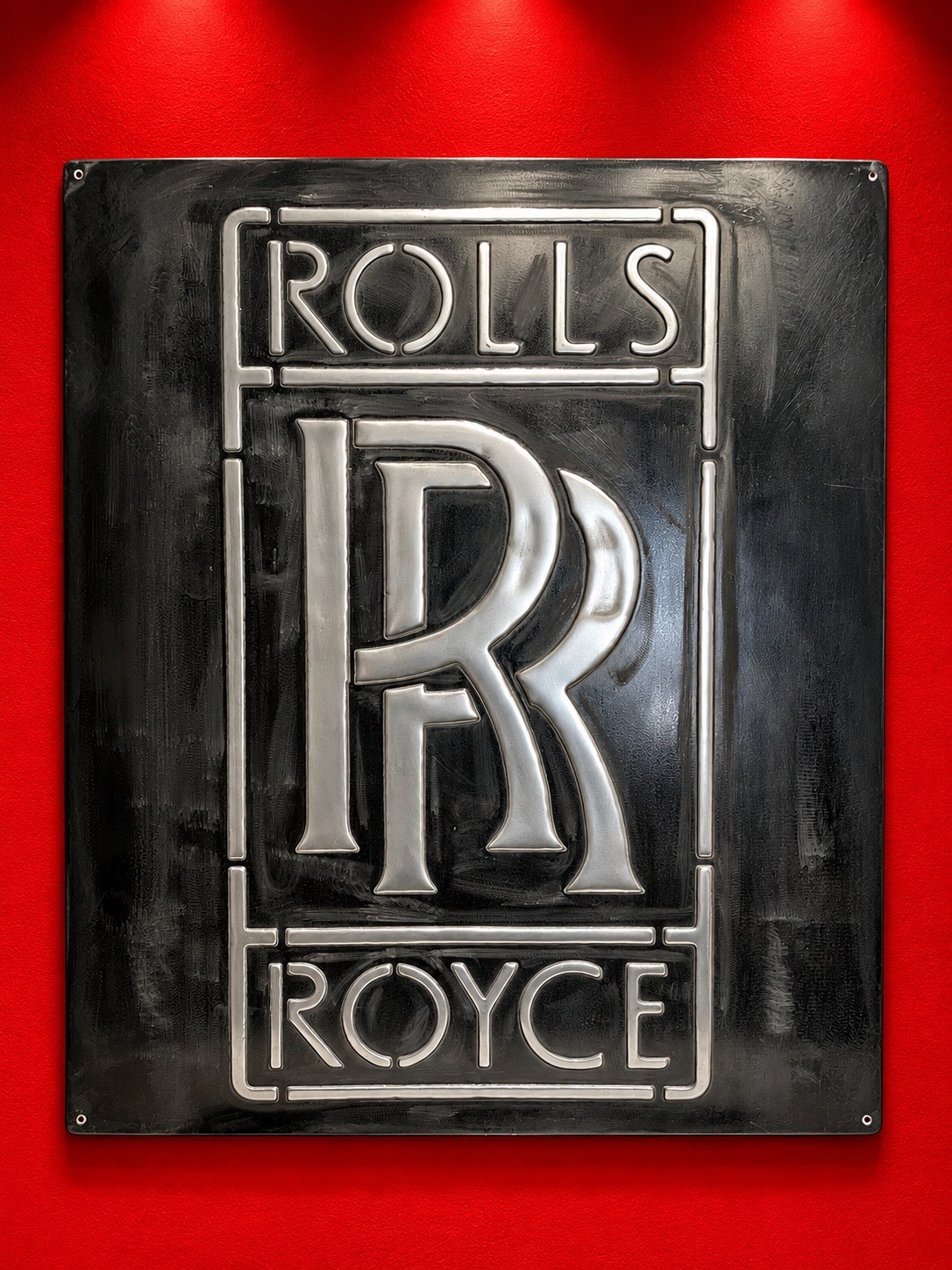 Rolls Royce Garage Sign 20x24” Hand Cast Aluminum Relief Metal Wall Art Rolls Royce Garage Sign 20x24” Hand Cast Aluminum Relief Metal Wall Art