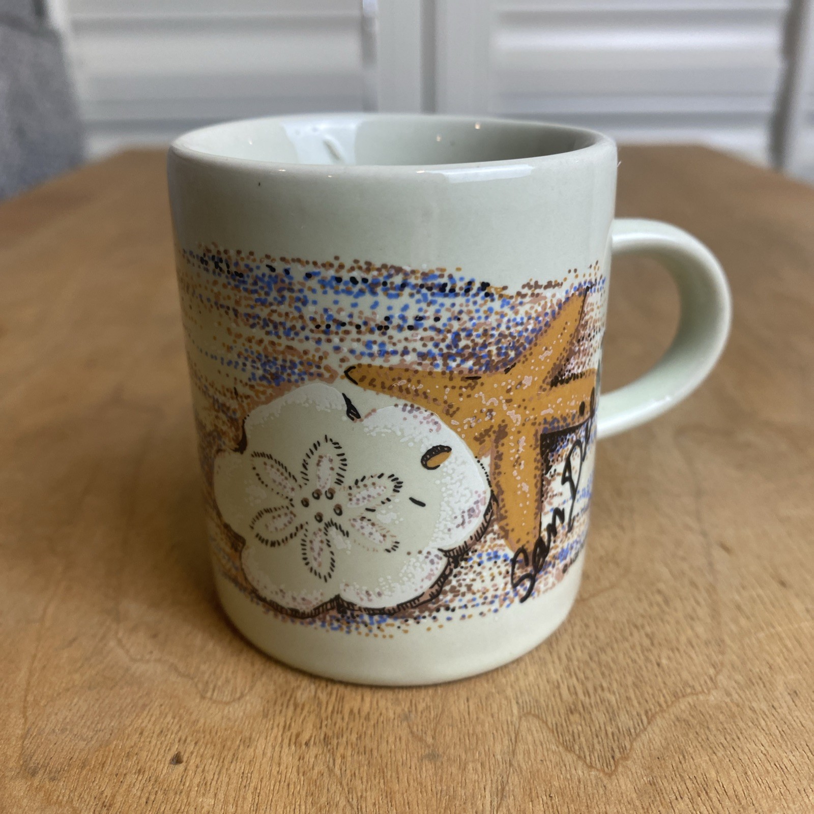 Vintage San Diego Espresso Mini Mug 3 OZ Souvenir Tan Beach