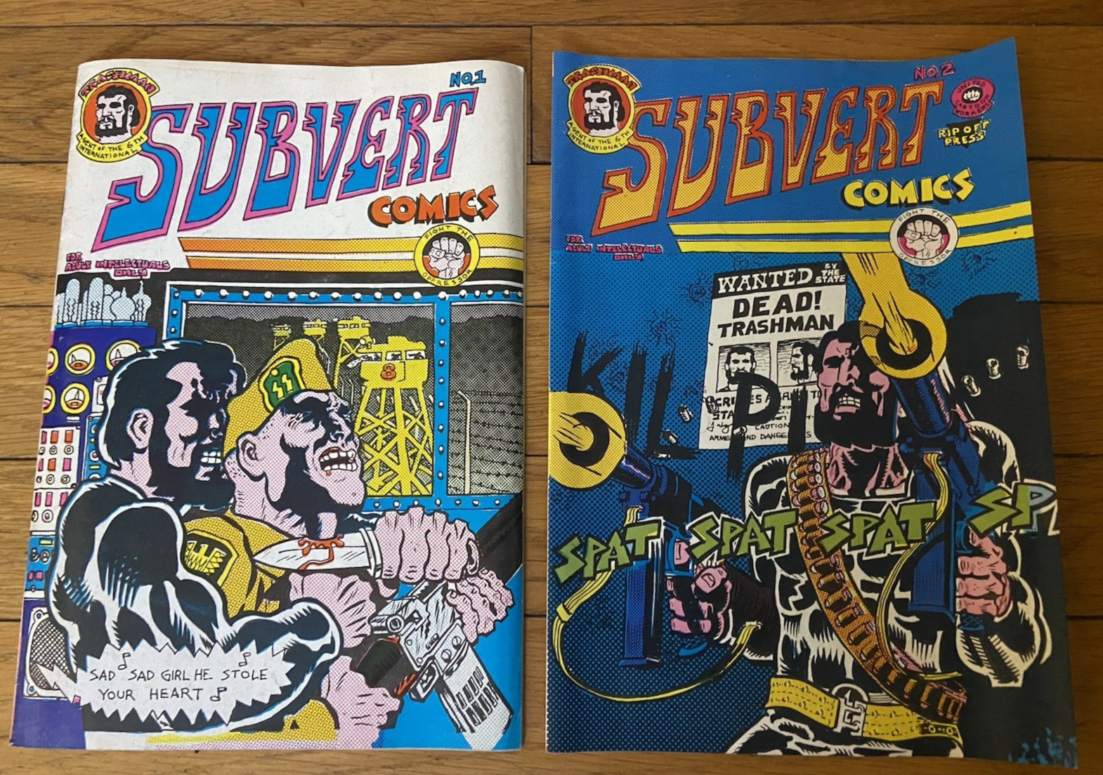 SUBVERT COMICS # 1 & 2 Near Mint 1st Print Post-Apocalyptic Biker Comix Rip Off SUBVERT COMICS # 1 & 2 Near Mint 1st Print Post-Apocalyptic Biker Comix Rip Off