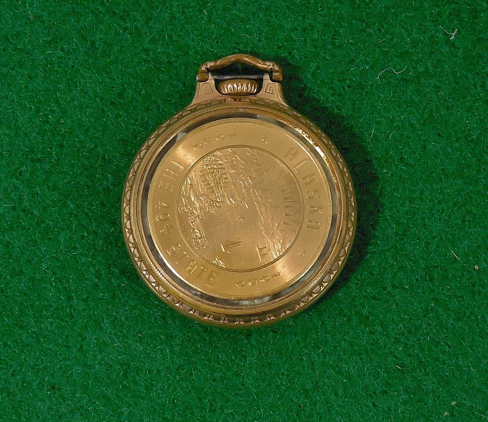Alaska The 49th State 1959 Souvenir Stopwatch Fob