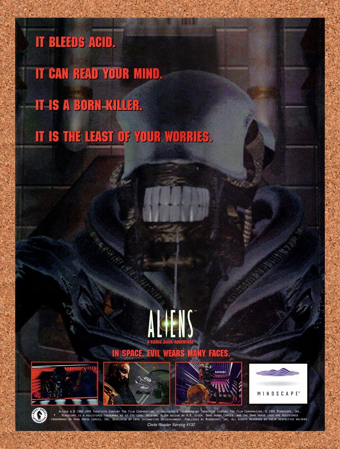 1994 Aliens A Comic Book Adventure PC Original Advertisement / Retro Wall Art v1 1994 Aliens A Comic Book Adventure PC Original Advertisement / Retro Wall Art v1