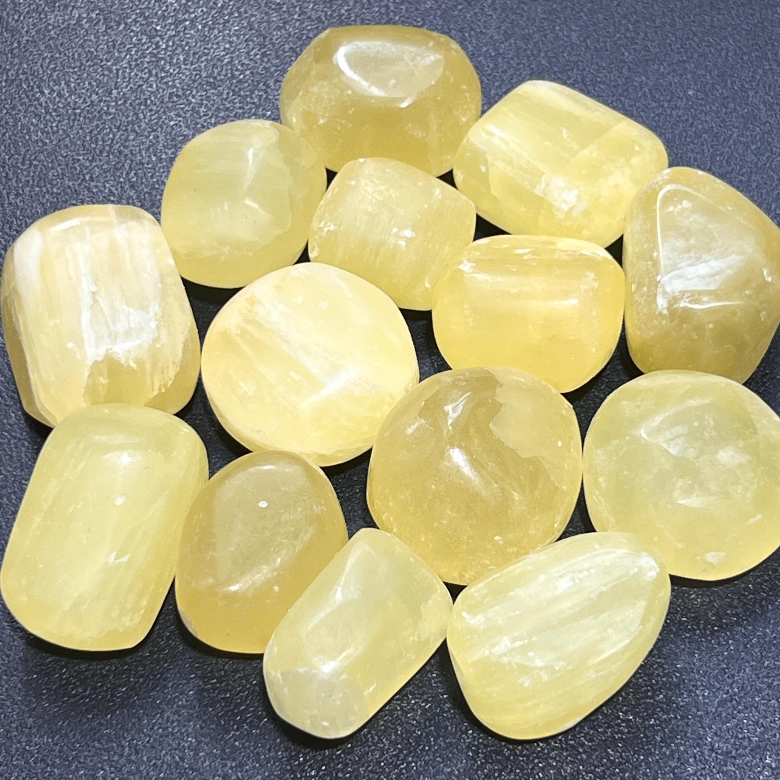 Lemon Yellow Calcite Tumbled Stones (By The Piece Or Pound) Wholesale Supply Lemon Yellow Calcite Tumbled Stones (By The Piece Or Pound) Wholesale Supply