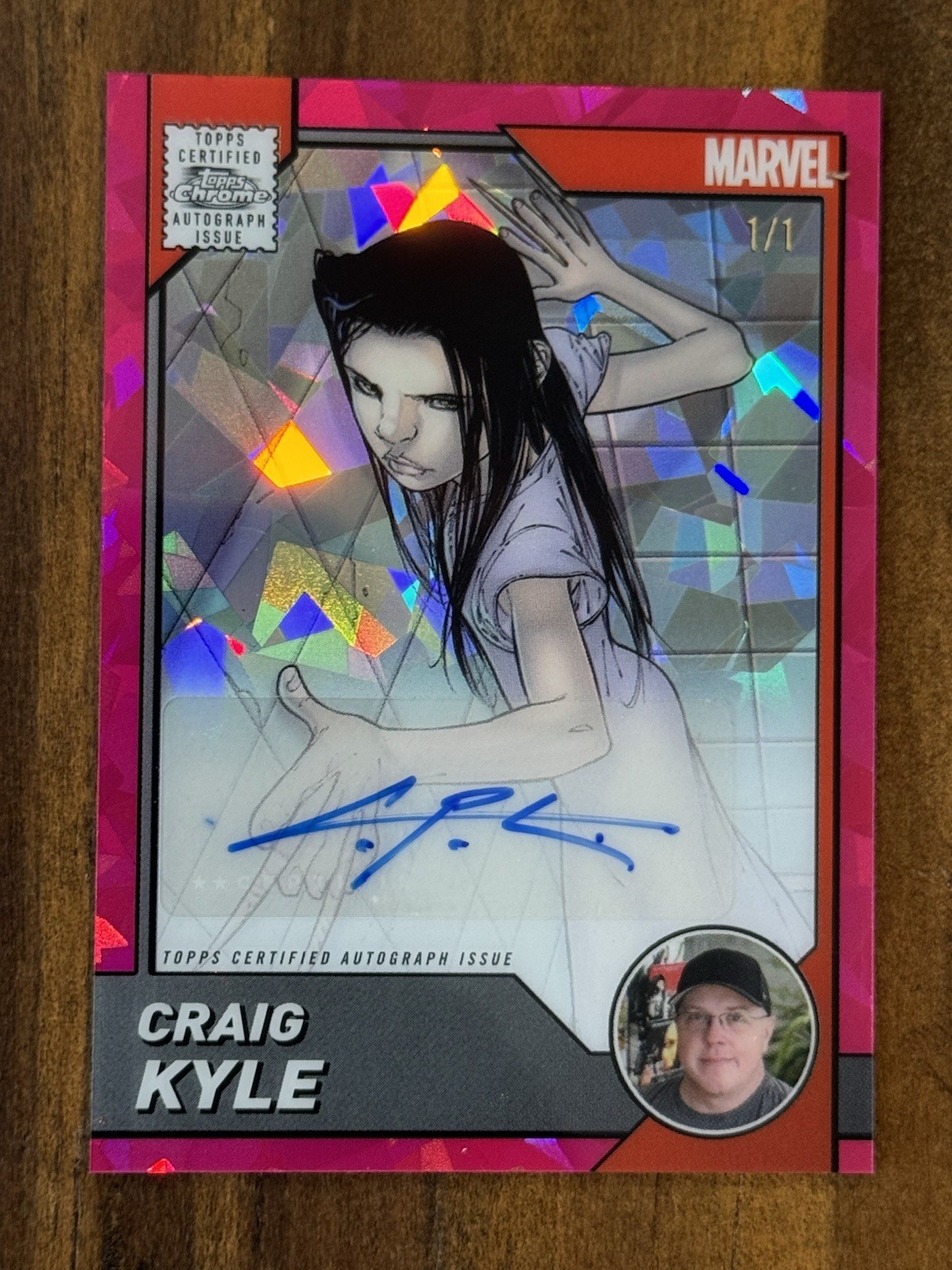 2025 Topps Chrome Marvel Sapphire 1/1 PADPARADSCHA Craig Kyle Artist Auto X-23 2025 Topps Chrome Marvel Sapphire 1/1 PADPARADSCHA Craig Kyle Artist Auto X-23