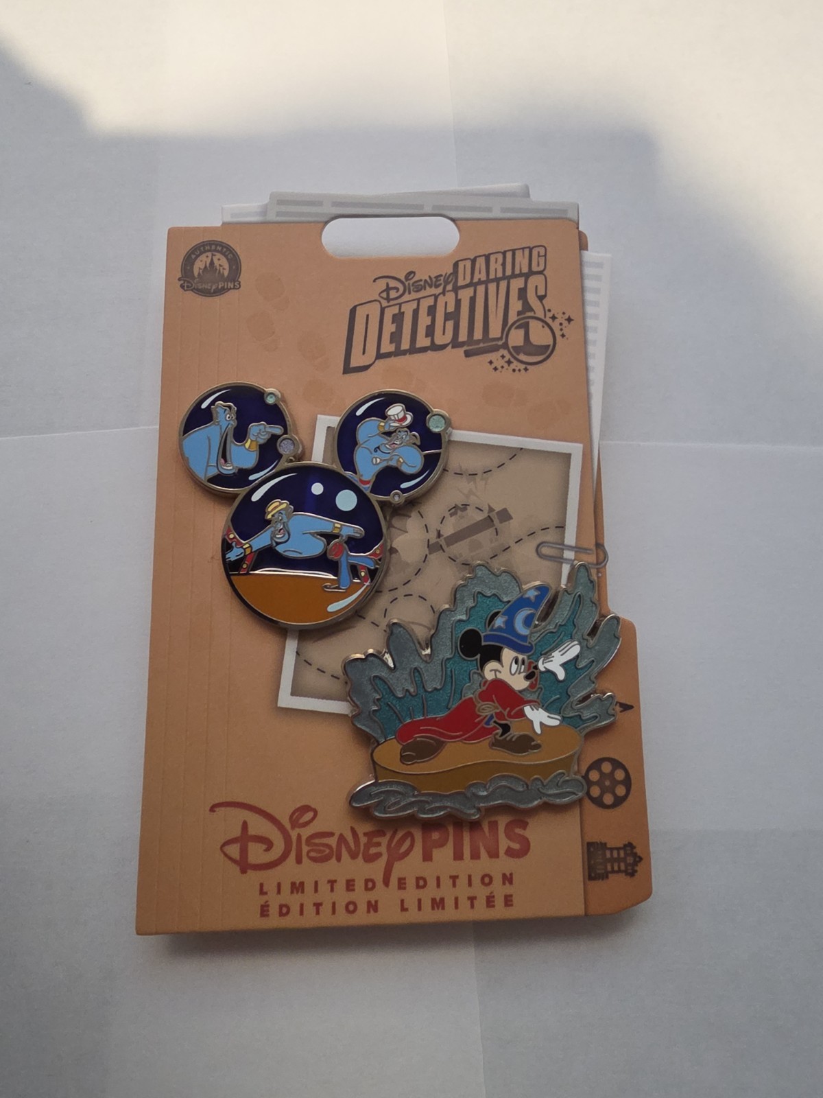 Disney Parks 2026 Daring Detectives Fantasmic Sorcerer Mickey Genie LE Pin Disney Parks 2026 Daring Detectives Fantasmic Sorcerer Mickey Genie LE Pin