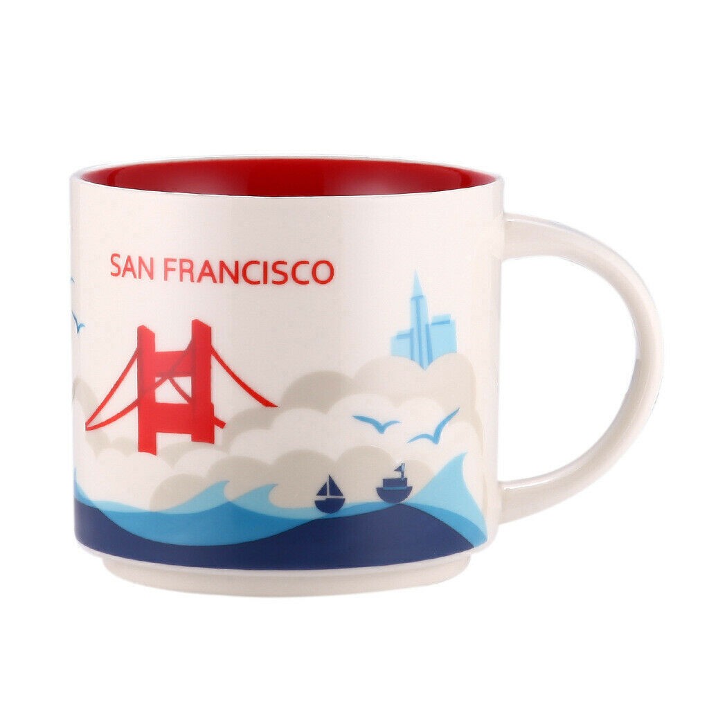 Starbucks 14OZ Global City Paris New York London "You Are Here"Coffee Mugs Cup