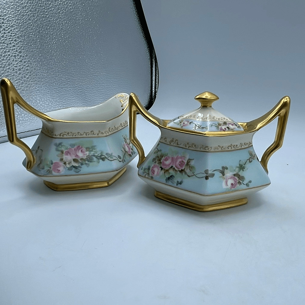 Tressemanes & Vogt (T&V) Limoges France creamer & sugar Tressemanes & Vogt (T&V) Limoges France creamer & sugar