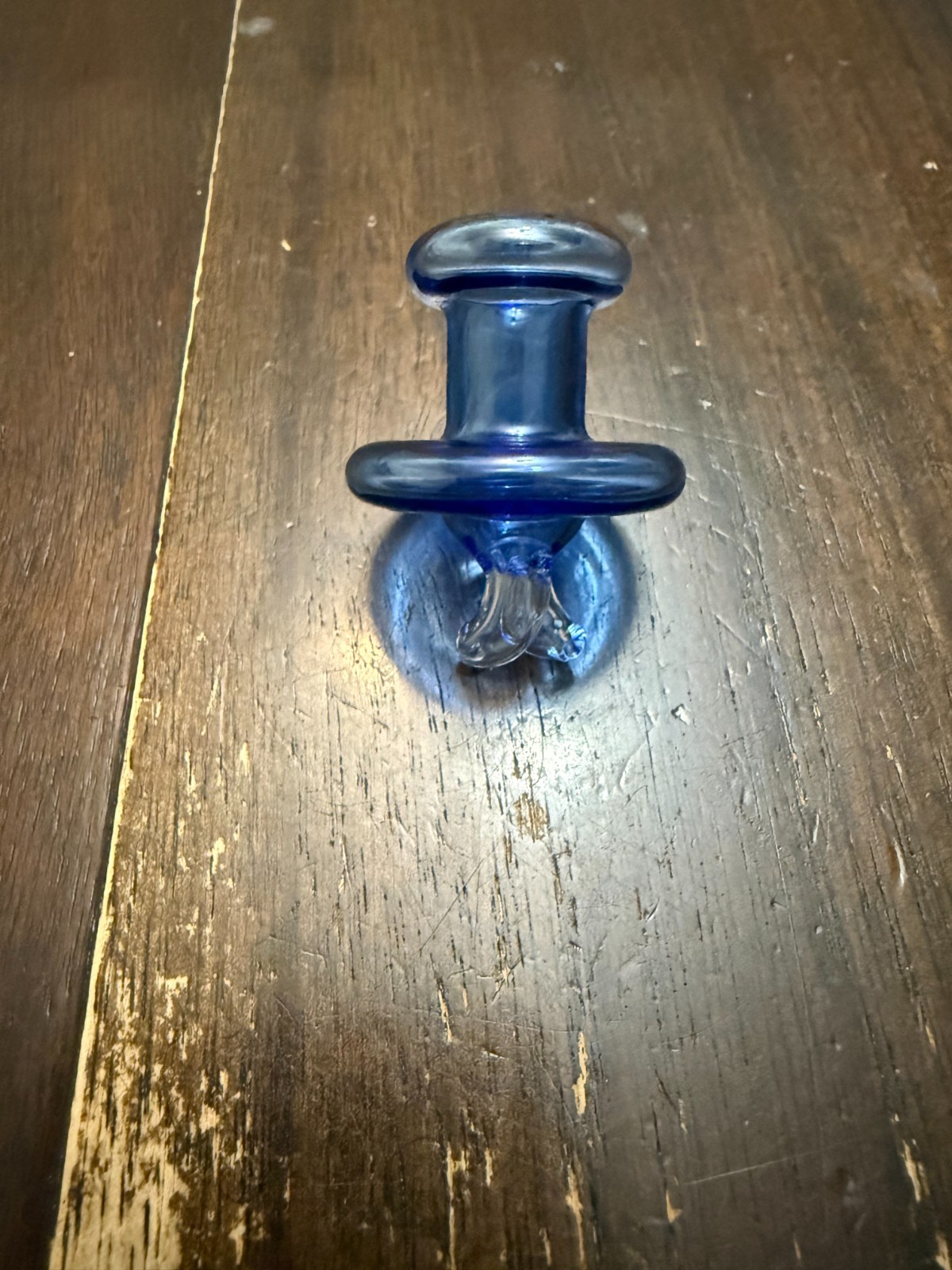 Glass Airflow Directional Twist Bowl Cap - Wide 25mm Blue Glass Airflow Directional Twist Bowl Cap - Wide 25mm Blue