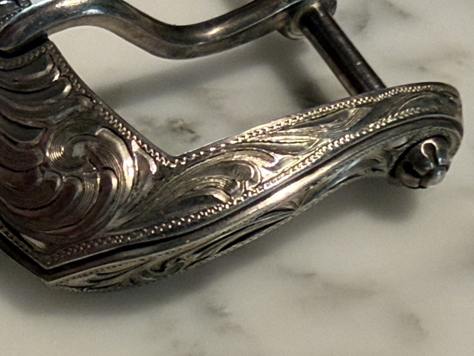 FUNNY Stallion Buckle 1.5" Sterling Silver 925, 80g, Made in Japan Bohlin Edward FUNNY Stallion Buckle 1.5" Sterling Silver 925, 80g, Made in Japan Bohlin Edward