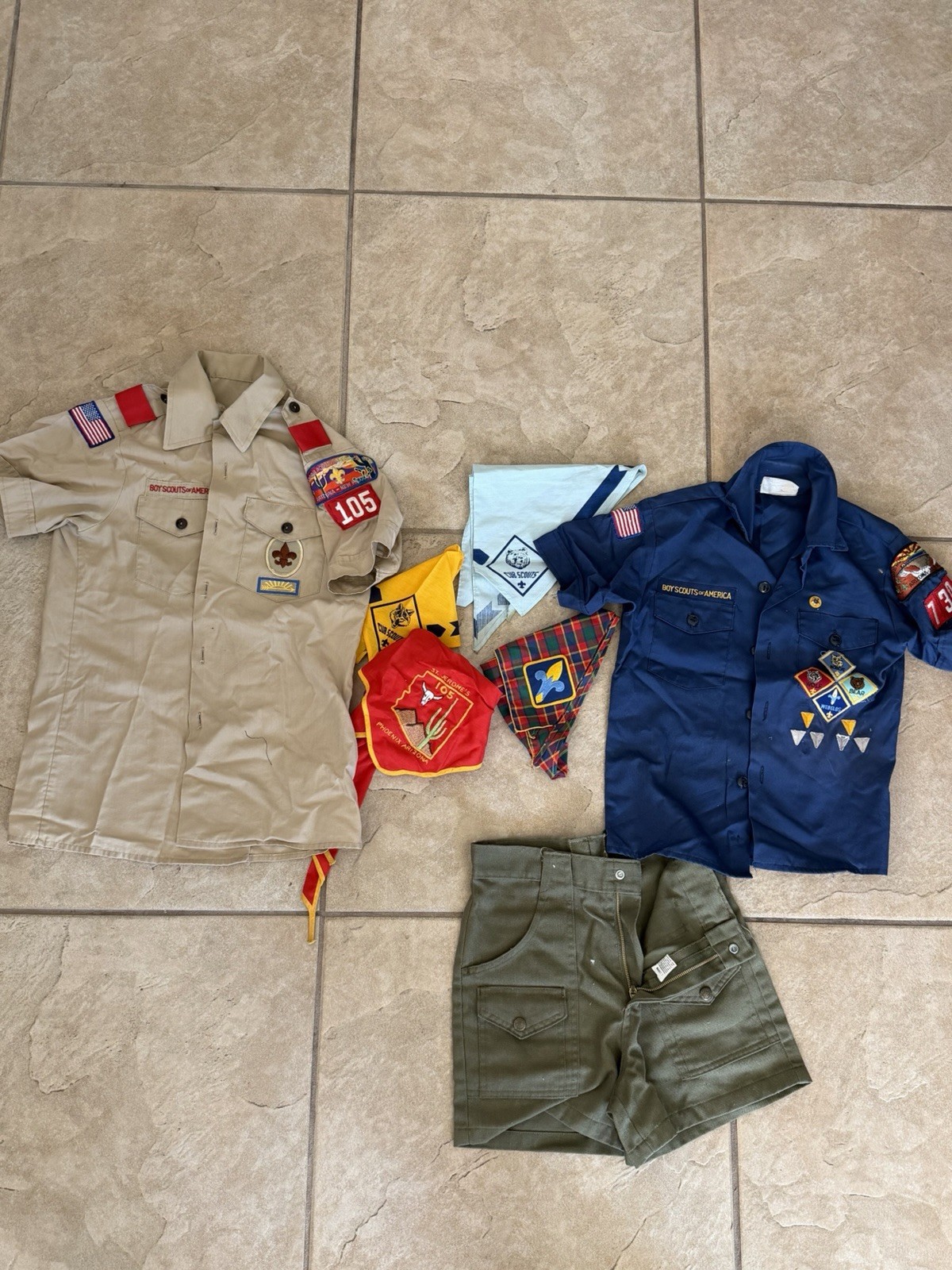 Vintage Boy Scouts of America Uniforms Patches Neckerchiefs Badges 1990s Lot Vintage Boy Scouts of America Uniforms Patches Neckerchiefs Badges 1990s Lot