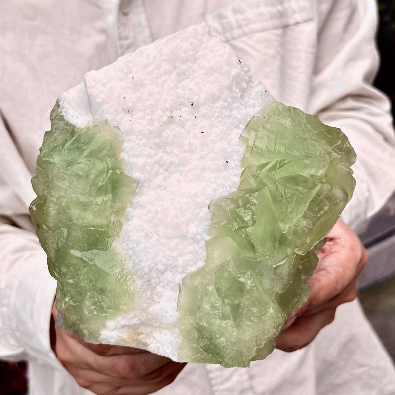 5.95LB Natural green cubic fluorite quartz crystal mineral specimen 5.95LB Natural green cubic fluorite quartz crystal mineral specimen