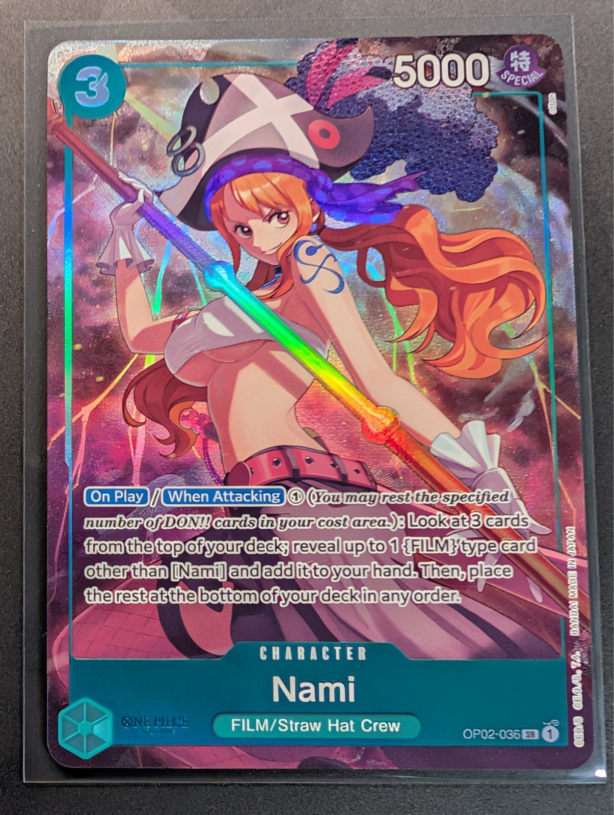 Nami SR Parallel OP02 036 Premium Card Collection English Nami SR Parallel OP02 036 Premium Card Collection English