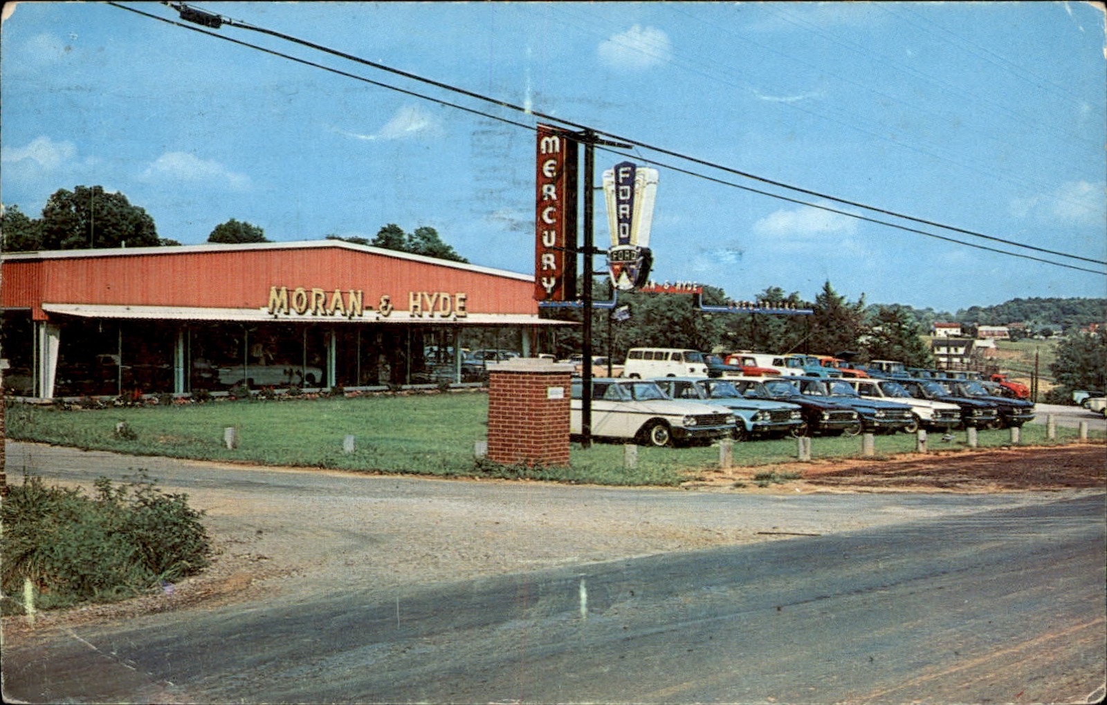 Glasgow KY Ford Mercury Sales Car Dealership c1960s Vintage Postcard Glasgow KY Ford Mercury Sales Car Dealership c1960s Vintage Postcard