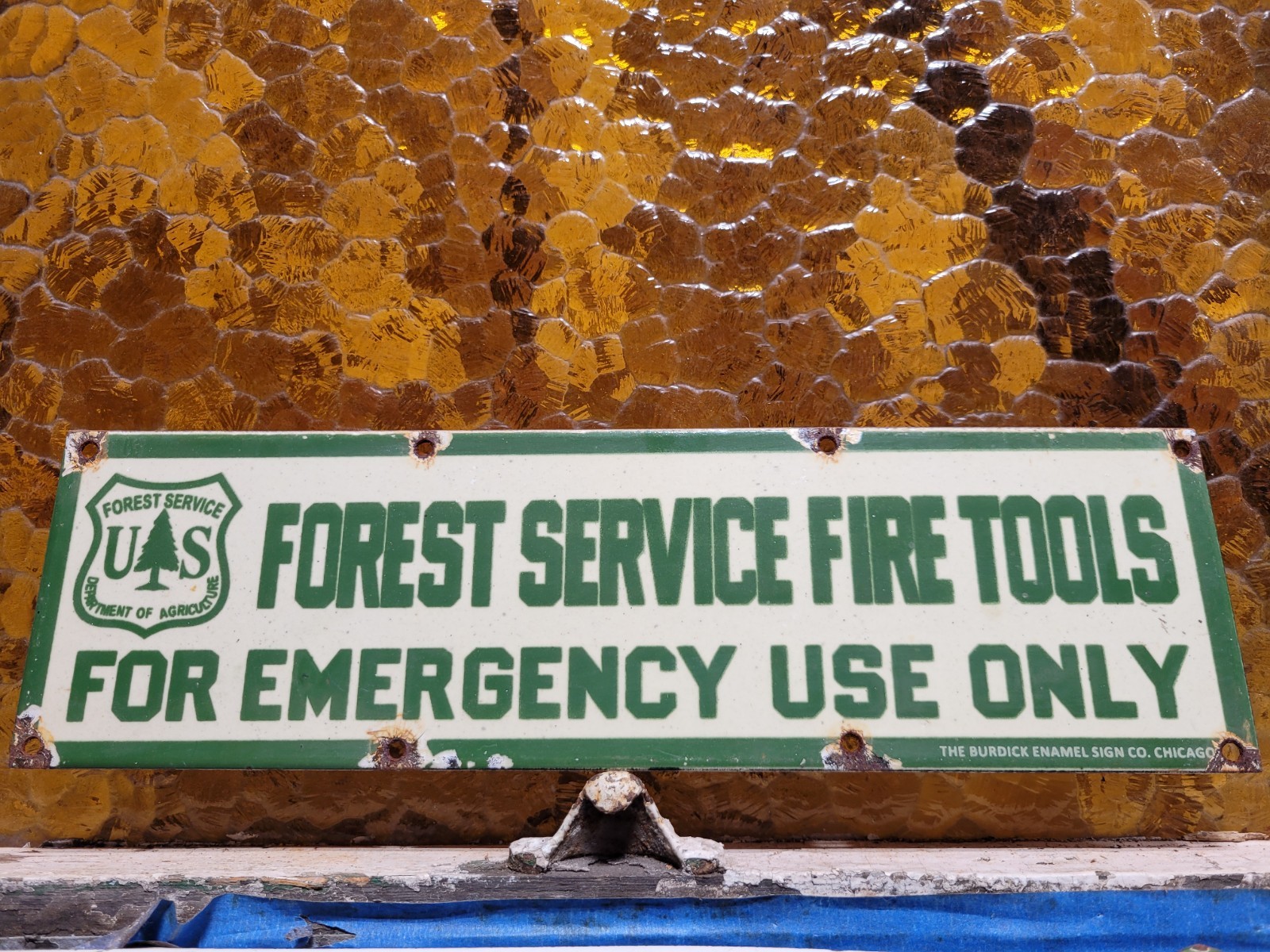 VINTAGE US FOREST SERVICE PORCELAIN SIGN OLD FIRE TOOLS NATIONAL PARK RANGER 14" VINTAGE US FOREST SERVICE PORCELAIN SIGN OLD FIRE TOOLS NATIONAL PARK RANGER 14"