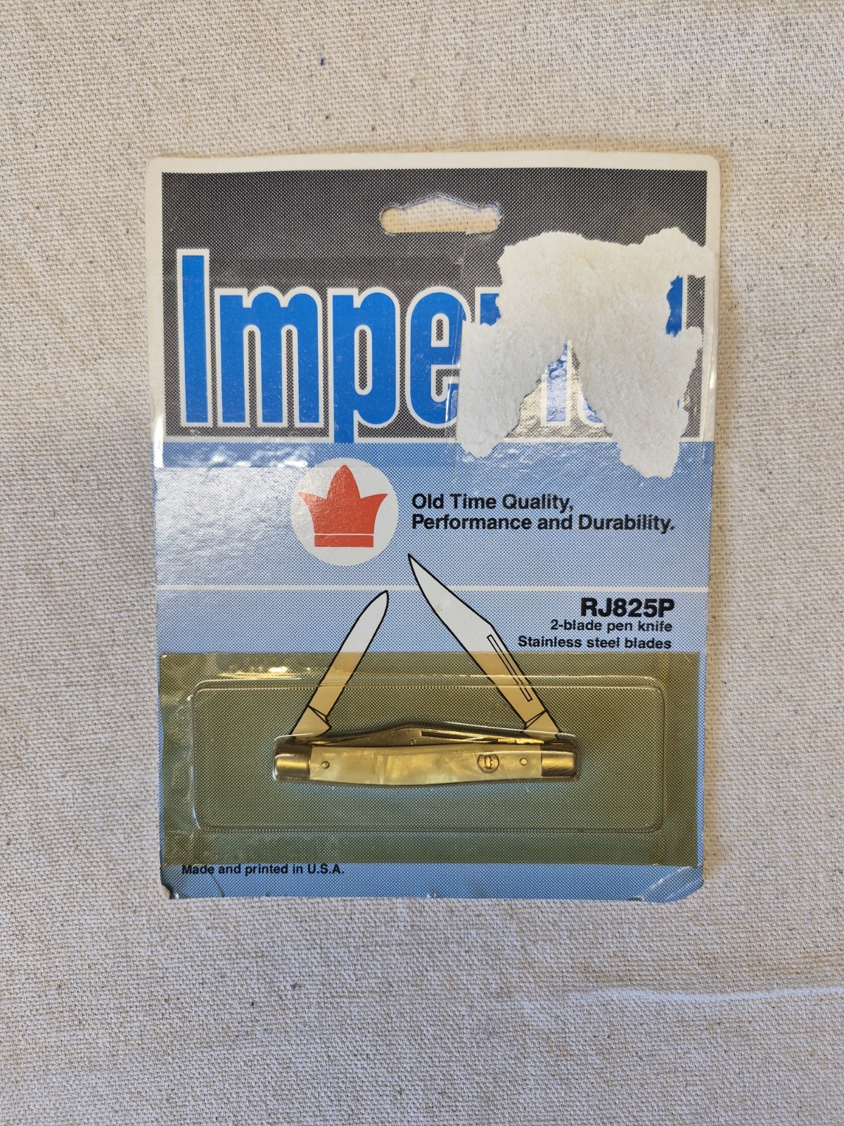 Vintage Imperial RJ825P 2 Blade Pen Knife Mint In Pack