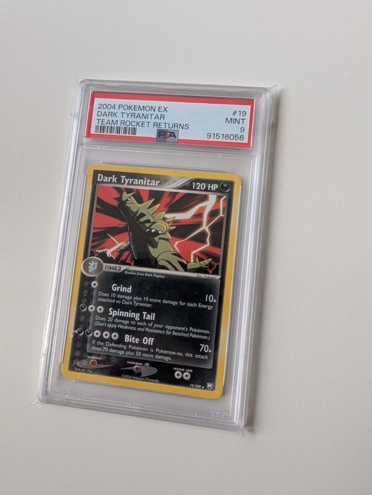 2004 POKEMON EX TEAM ROCKET RETURNS 19/109 DARK TYRANITAR PSA 9 2004 POKEMON EX TEAM ROCKET RETURNS 19/109 DARK TYRANITAR PSA 9