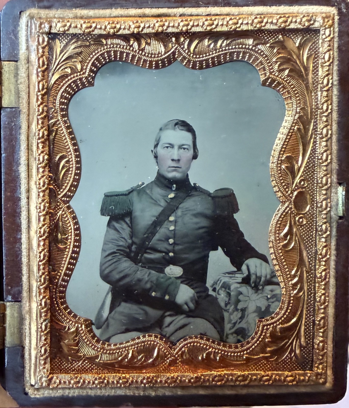 9th plate ambrotype of Civil War Union Rifleman 9th plate ambrotype of Civil War Union Rifleman