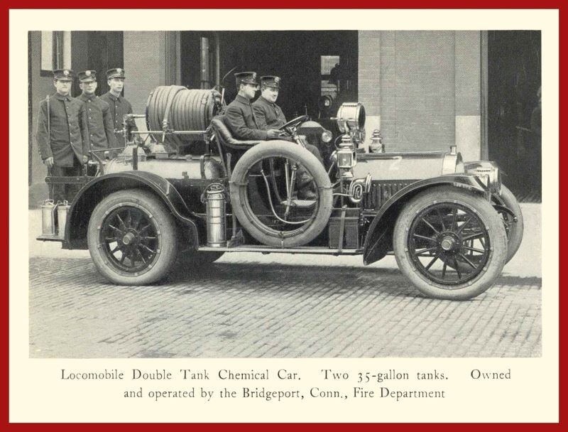 1912 Locomobile Bridgeport, CT Fire Dept. NEW METAL SIGN: 12x16" & . 1912 Locomobile Bridgeport, CT Fire Dept. NEW METAL SIGN: 12x16" & .