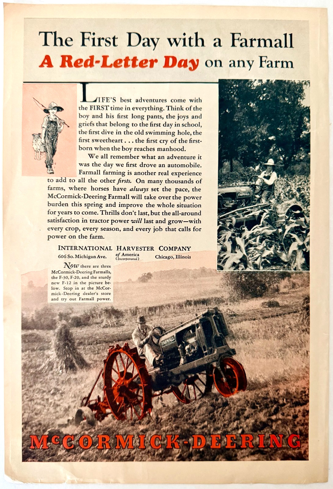 1935 Farmall McCormick Deering Tractor Advertisement International Harvester 1935 Farmall McCormick Deering Tractor Advertisement International Harvester