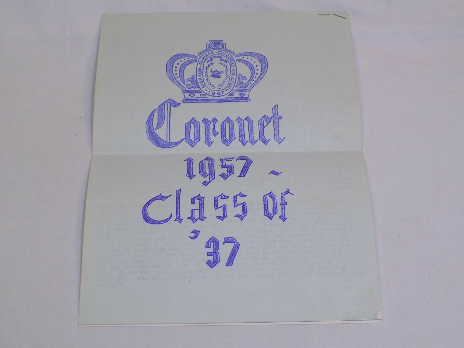 Queens Chicora College University Cornet 1937 1957 Old Student Alumni Charlotte Queens Chicora College University Cornet 1937 1957 Old Student Alumni Charlotte