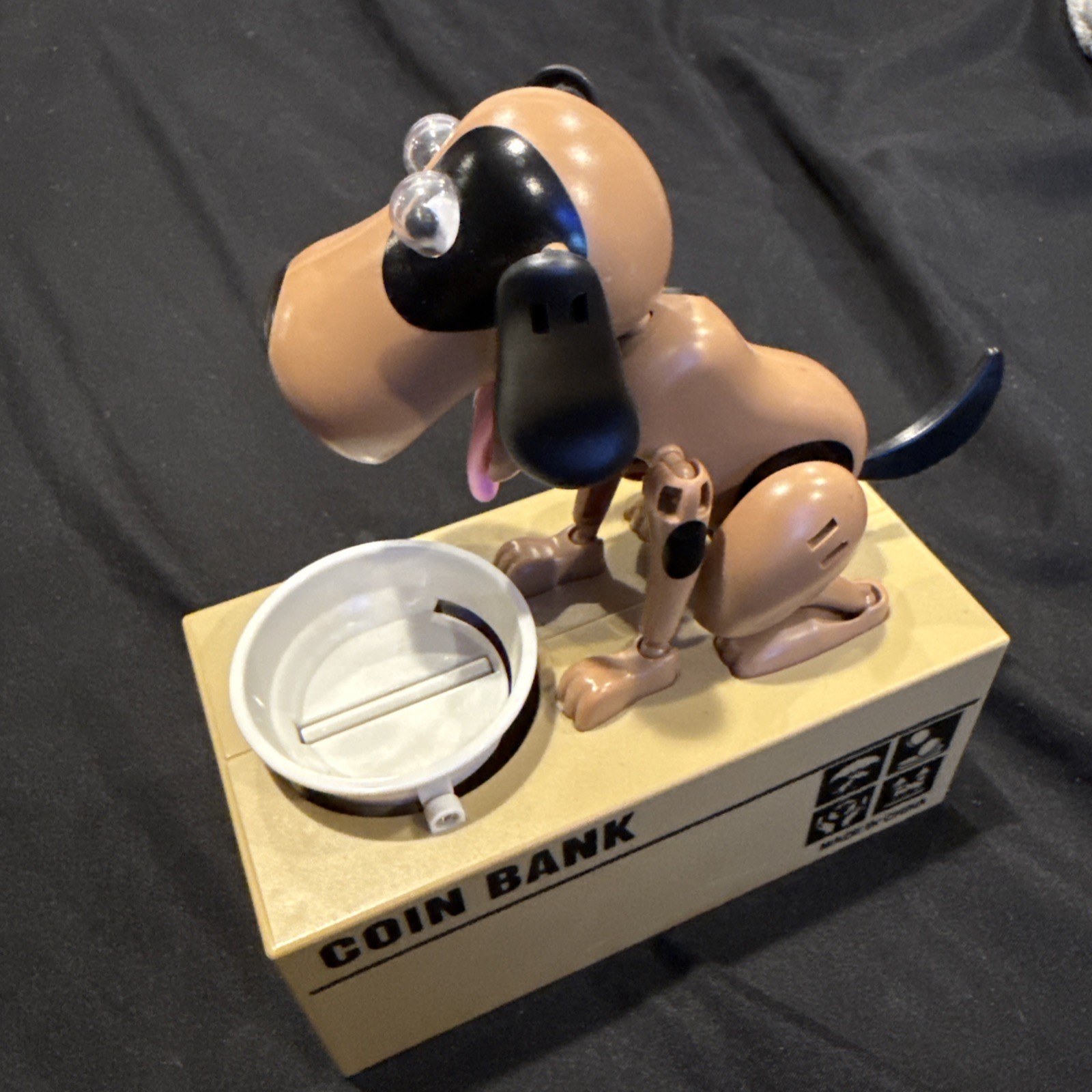 Coin Bank Hungry Puppy Mechanical Tested Works Coin Bank Hungry Puppy Mechanical Tested Works