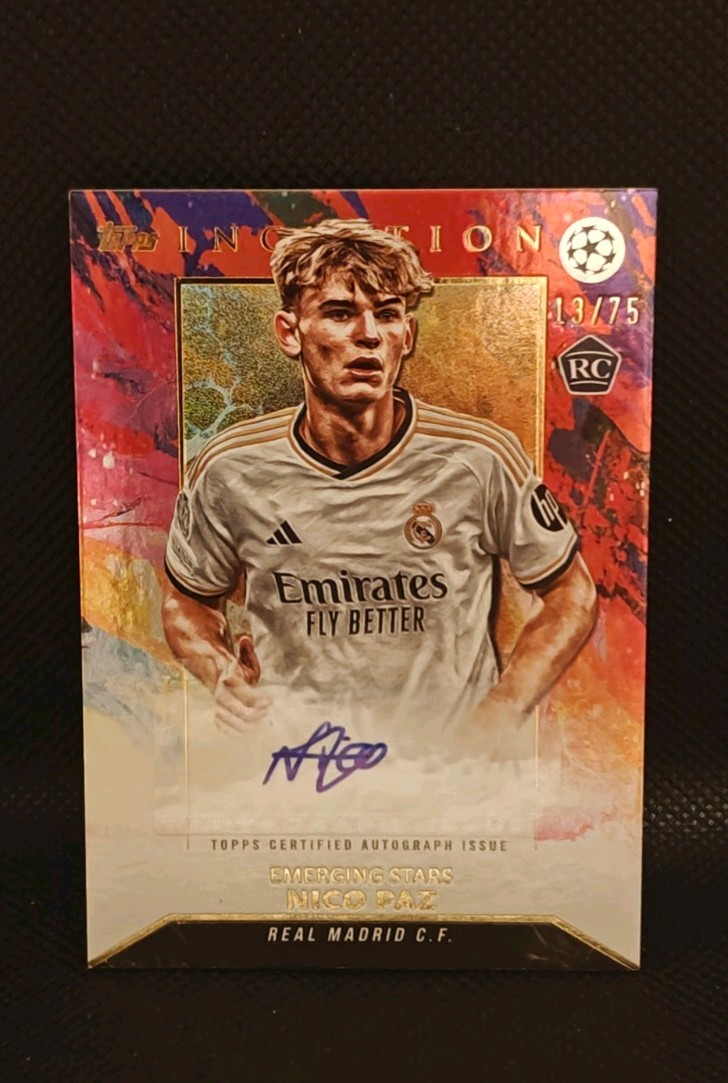 Topps Inception UEFA Club Competitions 2023/24 Nico Paz /75 Auto RC Topps Inception UEFA Club Competitions 2023/24 Nico Paz /75 Auto RC